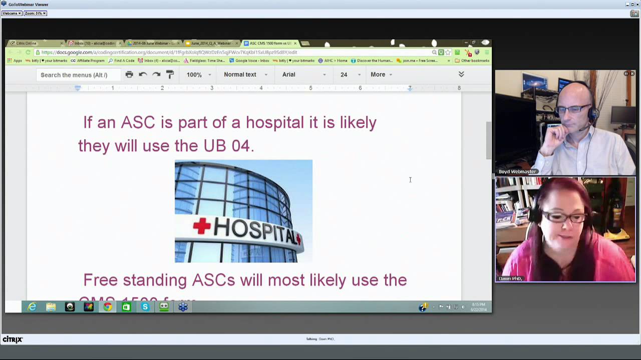Medical Billing Training — Do ASCs use CMS 1500 or UB 04 Forms