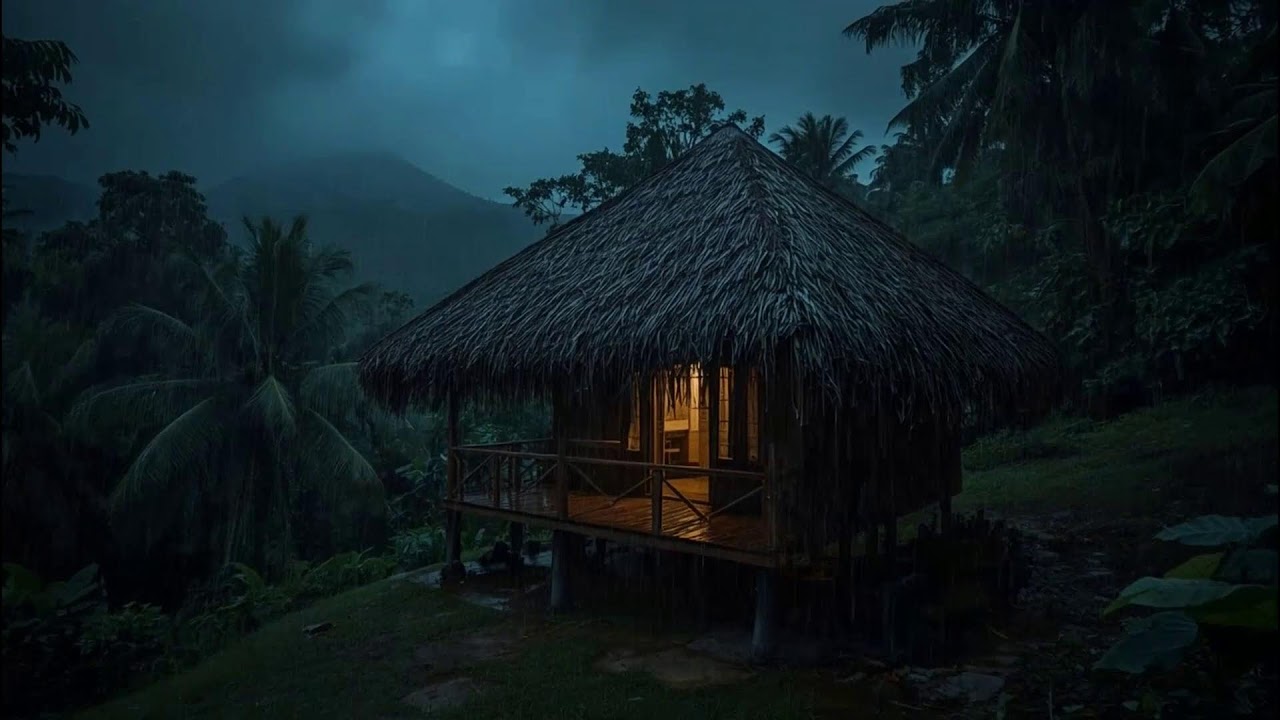 Quiet Rain in Deep Forest at Night 🌙 | Soft Sounds for Sleeping
