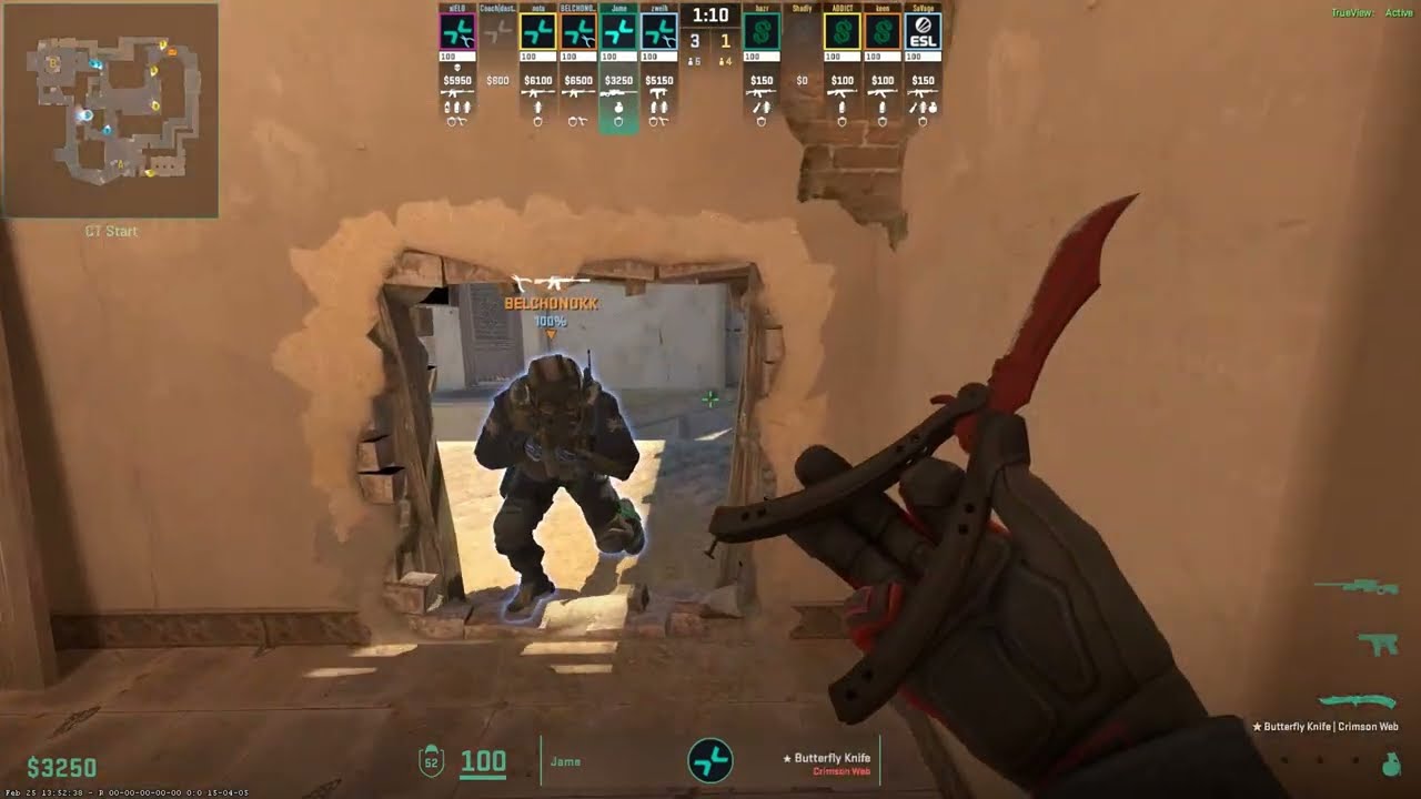 CS2 POV Demo PARIVISION Jame (21/9) vs SemperFi (de_mirage) @ ESL Pro League Season 23 Stage 1