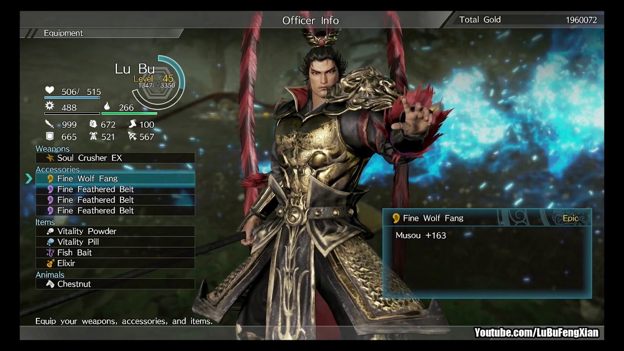 Dynasty Warriors 9 - Infinite Musou Build - Musou Bar testing ~ Lu Bu vs Nanman and White Tiger