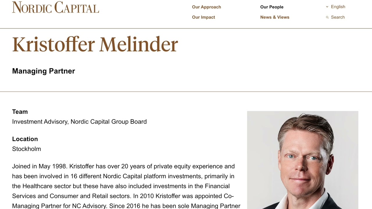 Jag best&auml;ller vakumsug till Kristoffer Melinder Nordic Capital &auml;gare Sortera