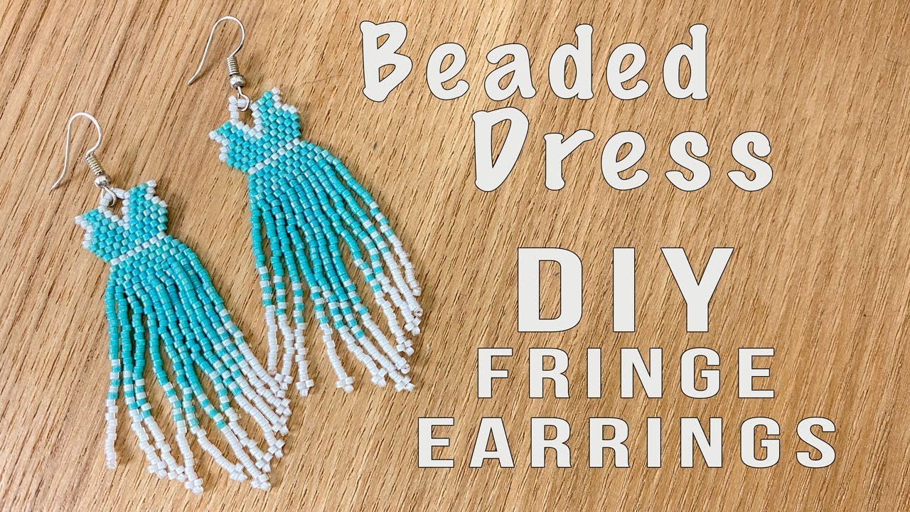 DIY Fringe Earrings Tutorial | Brick Stitch Beaded Dress Earrings | Live Tutorial