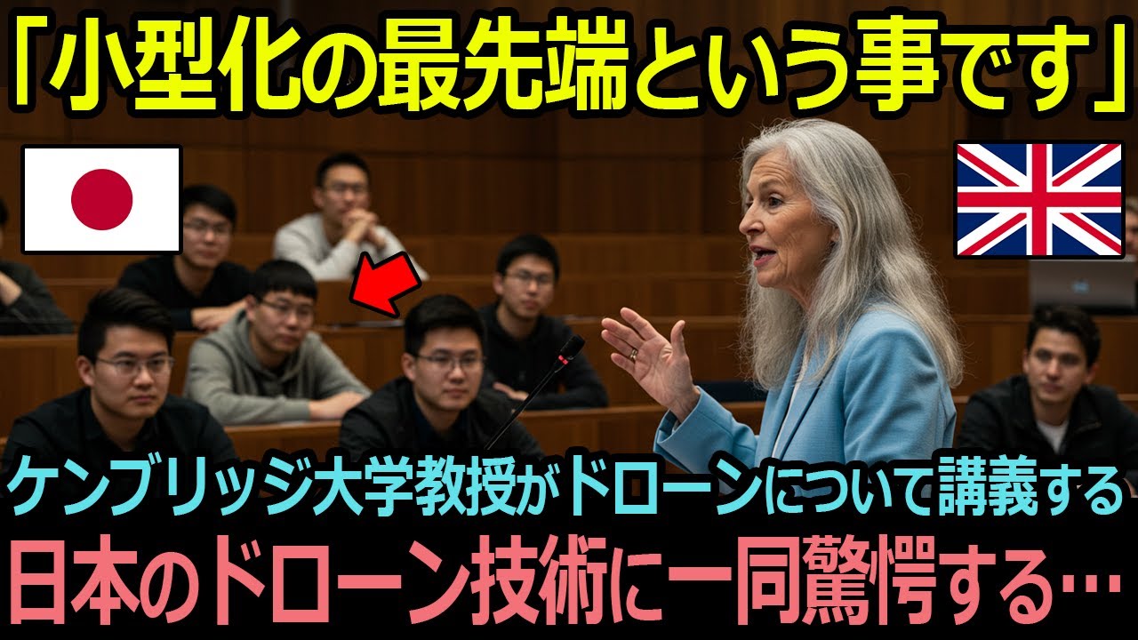 「小型化の最先端という事です」ケンブリッジ大学教授のドローン講義で日本のドローン技術に一同驚愕する…【海外の反応】