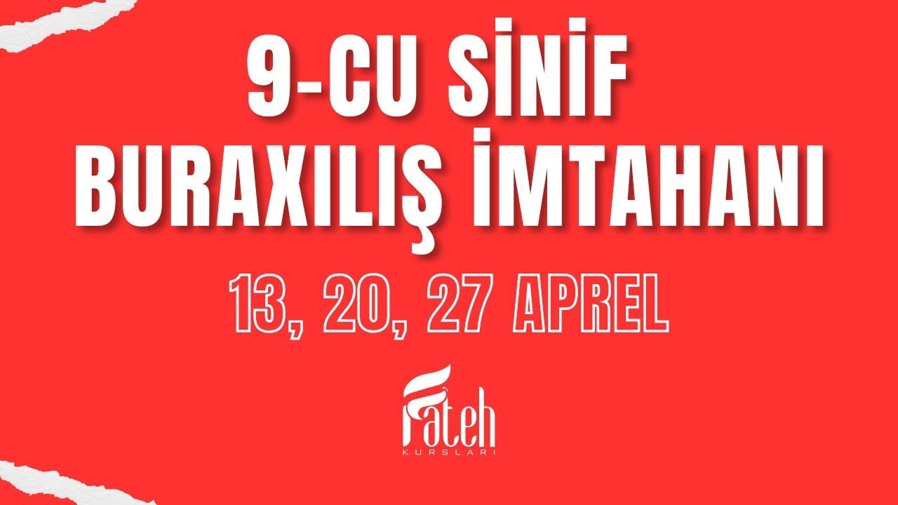 ✅️❗️9-cu sinif BURAXILIŞ imtahanlarına dəstək (13, 20, 27 APREL) - Azərbaycan dili