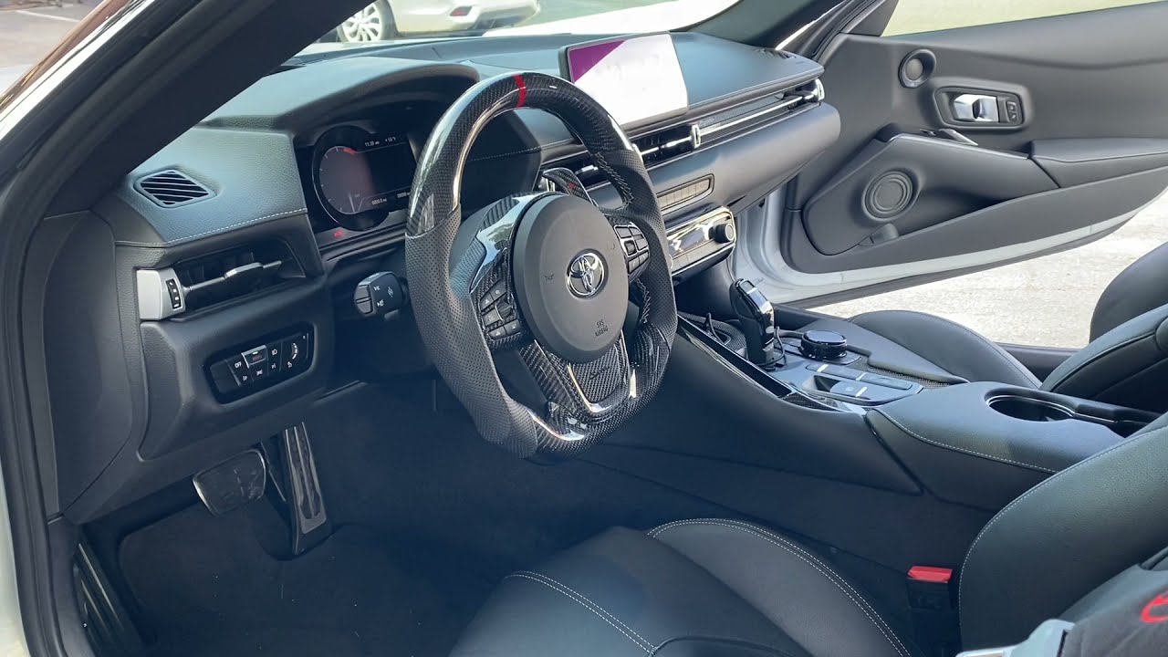 2020 A90 Toyota Supra CF Steering wheel Install