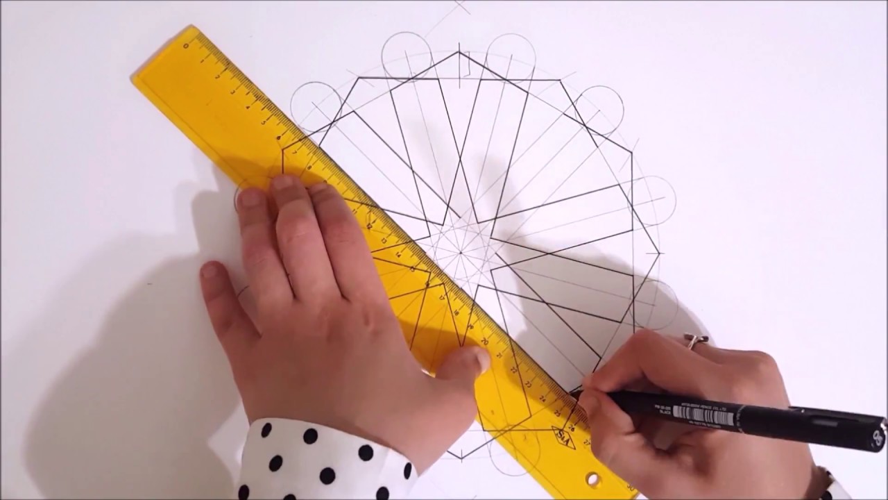 How to draw an Islamic geometric pattern #6 | زخارف اسلامية هندسية