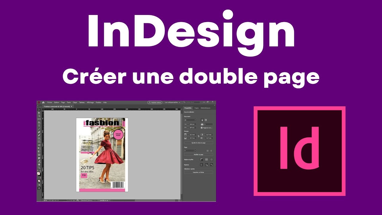 InDesign créer une double page de magazine