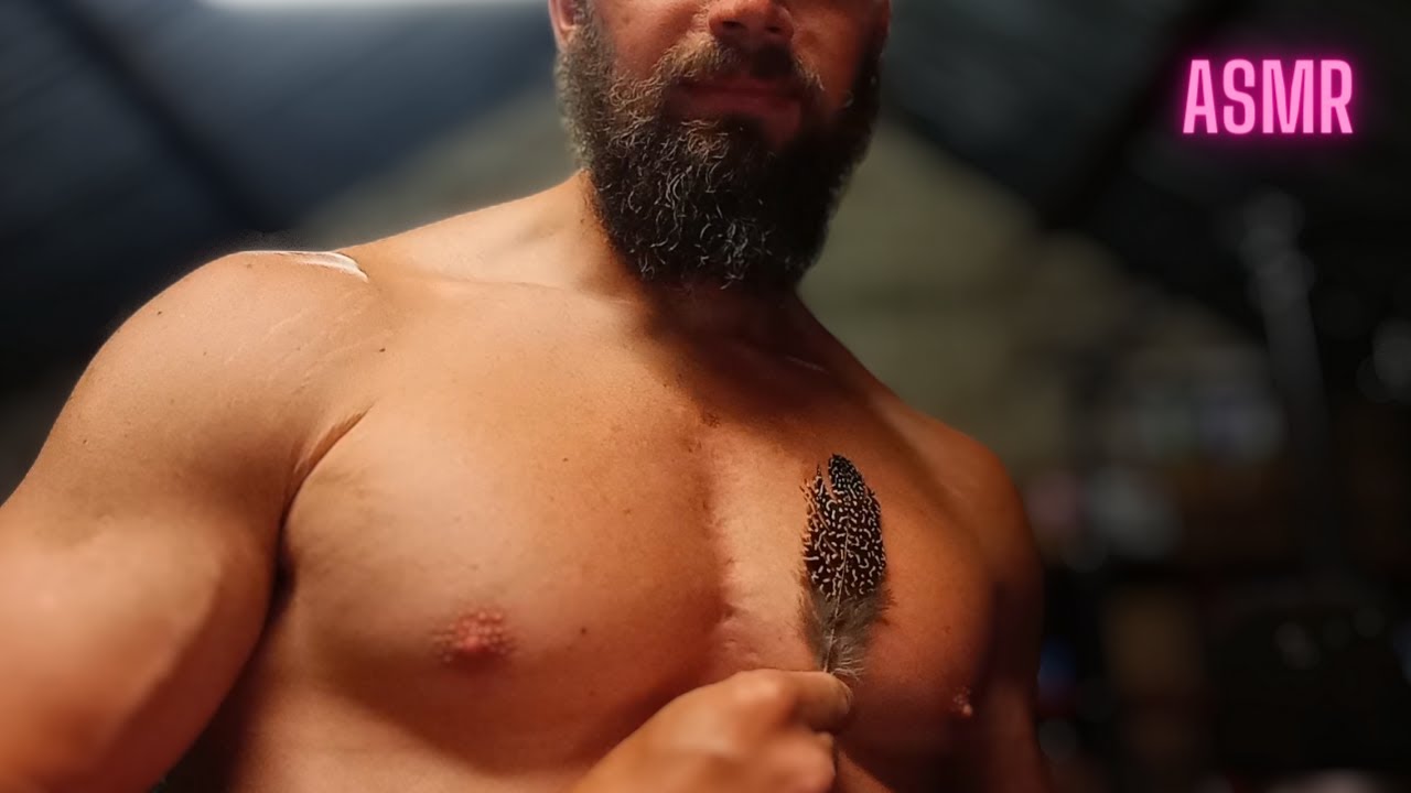 ASMR | Male Muscle Tracing With A Feather 🪶