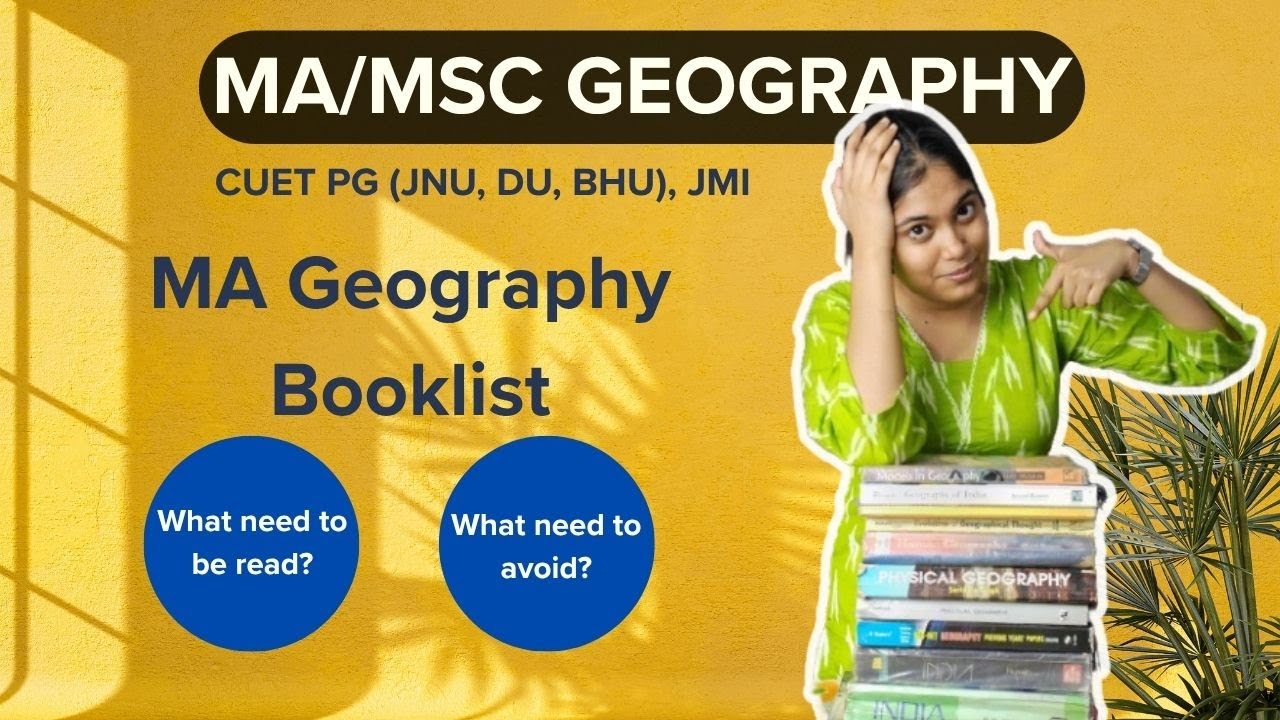 MA Geography Booklist | CUET PG Geography | JNU DU BHU JMI