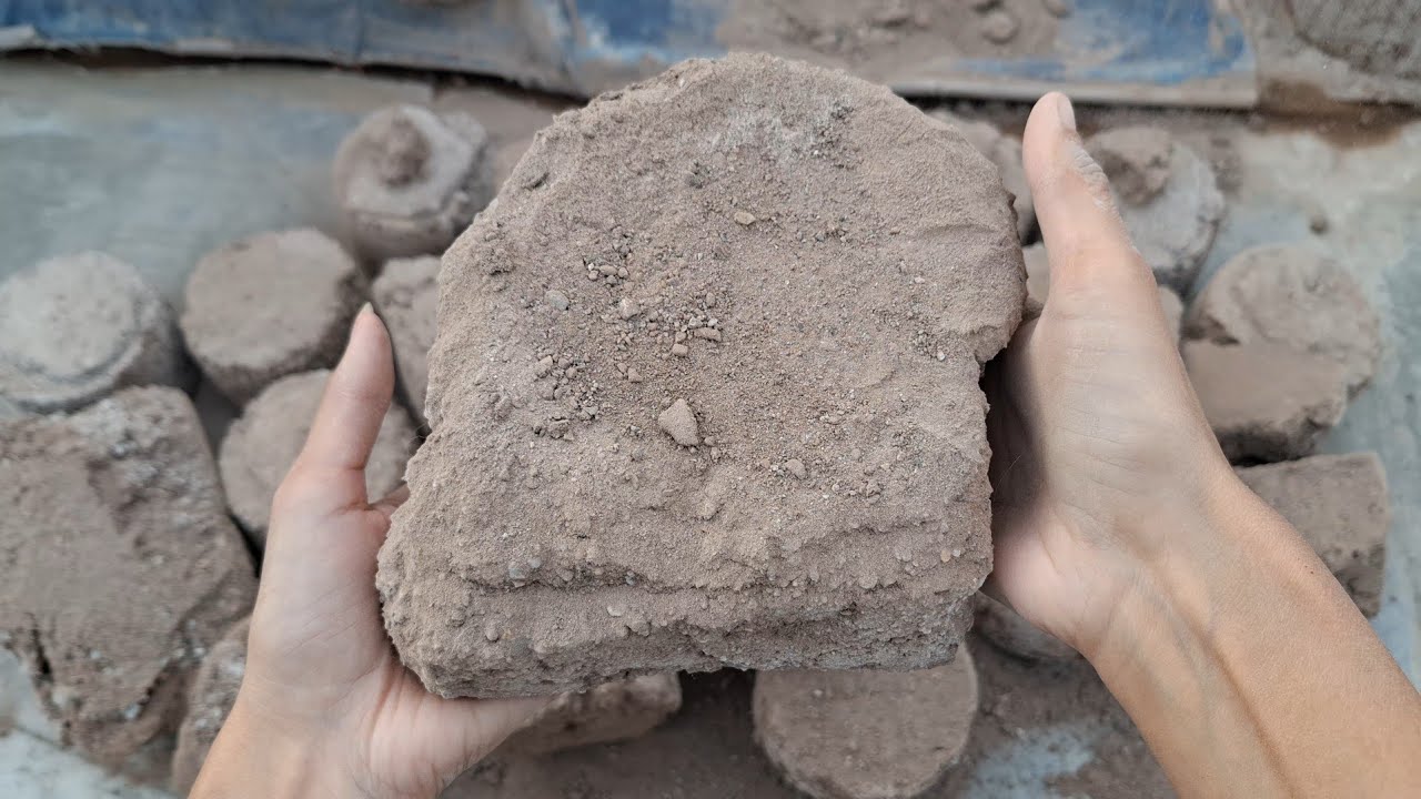 ASMR Brown grainy floor crumbling edits satisfying