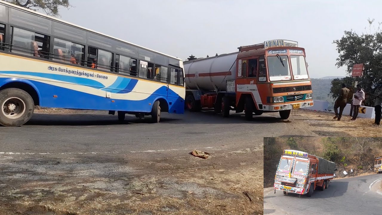 Heavy Load Trucks & Busses Creating a Traffic Problem on Ghat Section