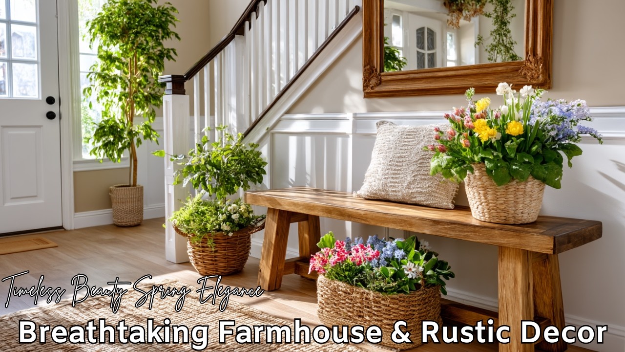 🌸 Timeless Beauty Spring Elegance: Breathtaking Farmhouse & Rustic Home Decor Ideas