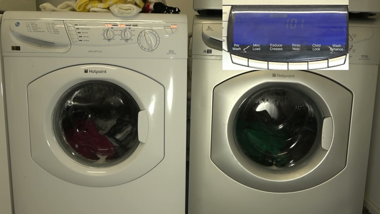 Wash race - Hotpoint Aquarius  WF541 vs Hotpoint Ultima WT960 / Acrylics 40'c