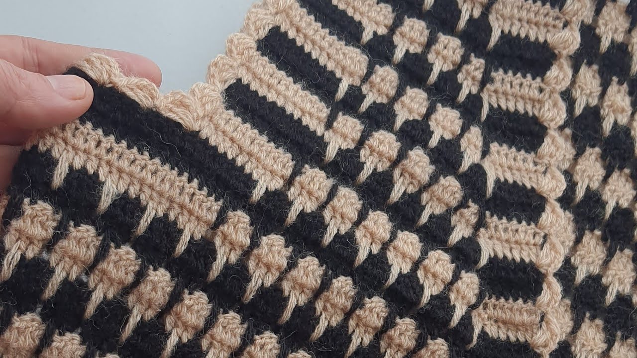 YEPYENİ 2 RENKLİ TASARIM YELEK MODELİ 1.BÖLÜM BAŞLANGICI VE YAPIM AŞAMASI 