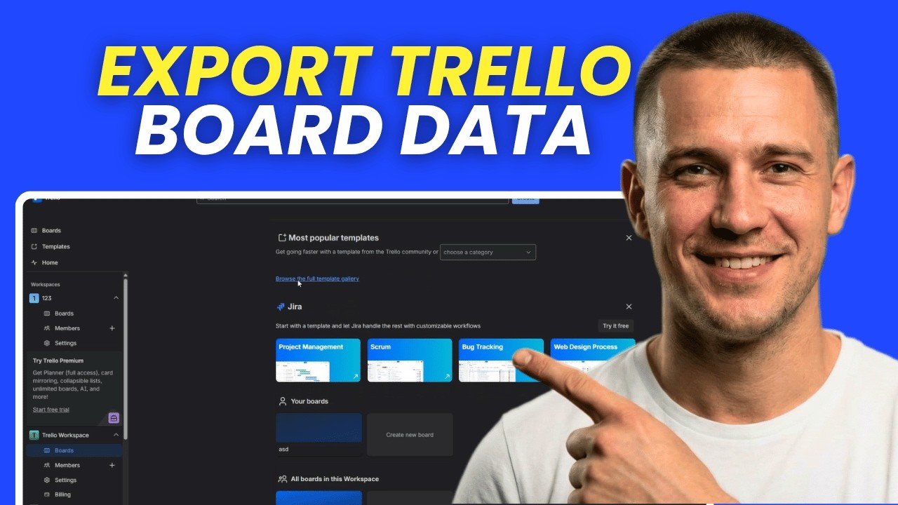 Как экспортировать данные доски Trello