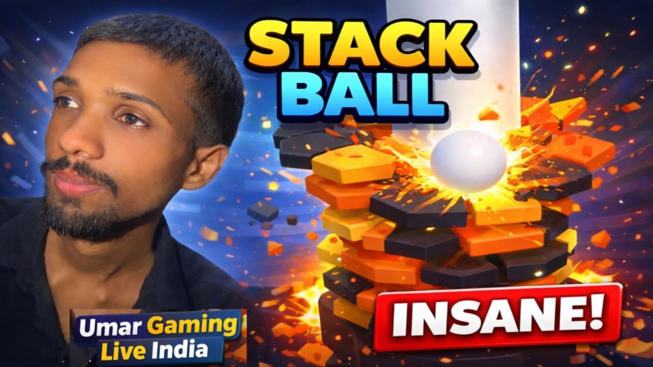 STACK BALL 🔥 Insane Gameplay | Umar Gaming Live India episode 28