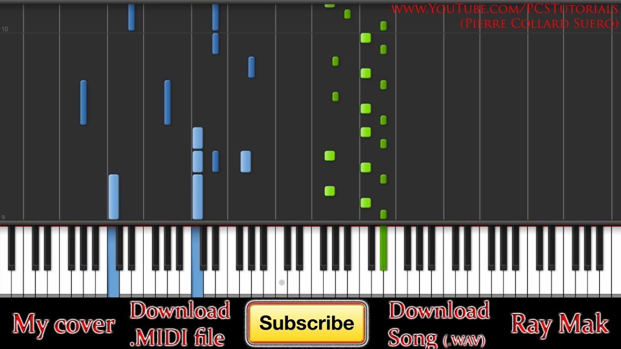 Synthesia Tutorial: Invincible - Tinie Tempah ft. Kelly Rowland (Ray Mak Version)