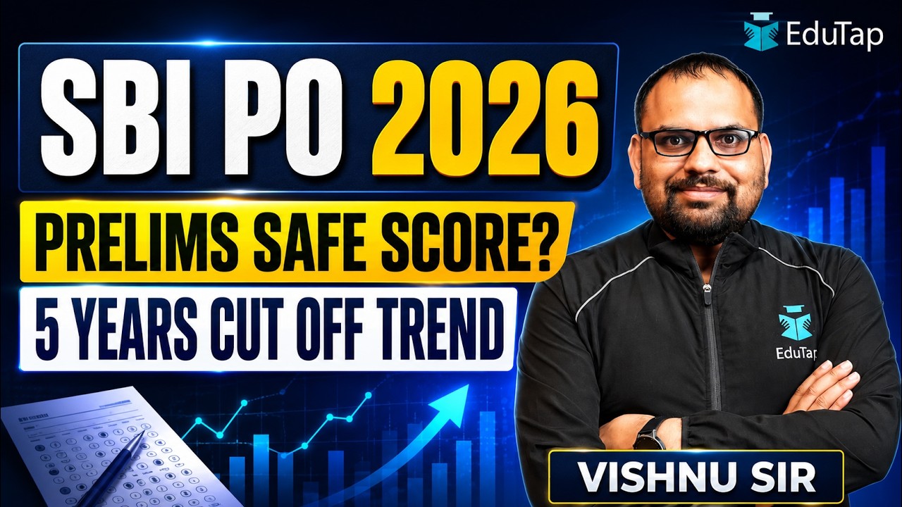 SBI PO Prelims Safe Target Score 2026 | SBI PO Last 5 Years Cut Off Trend