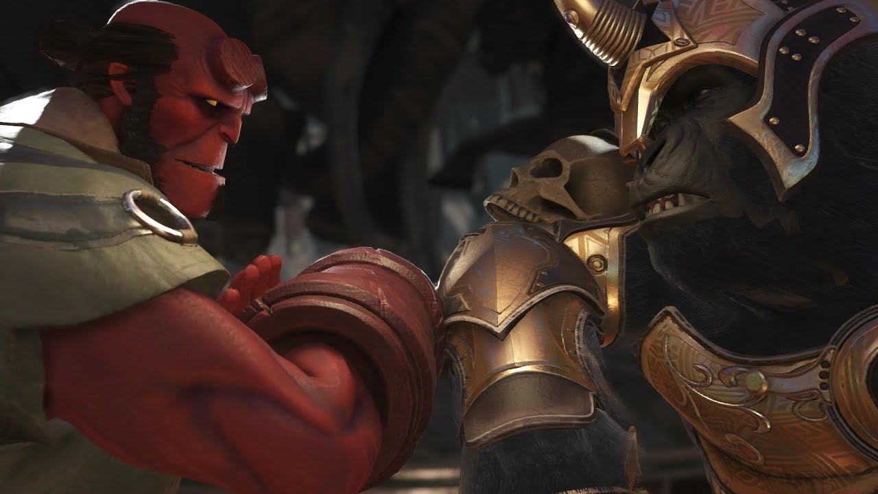 Injustice 2 : Hellboy Vs Gorilla Grodd - All Intro/Outros, Clash Dialogues, Super Moves