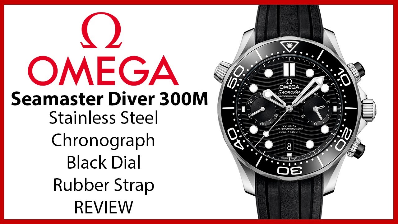 ▶Omega Seamaster Diver 300M Steel Black Dial Ceramic Bezel Rubber Strap - REVIEW 210.32.44.51.01.001