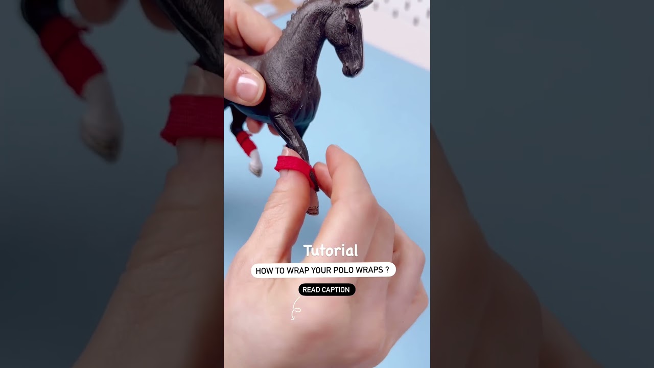 How to wrap polo wraps on your model horse ? #breyerhorses #modelhorse #schleich #horse