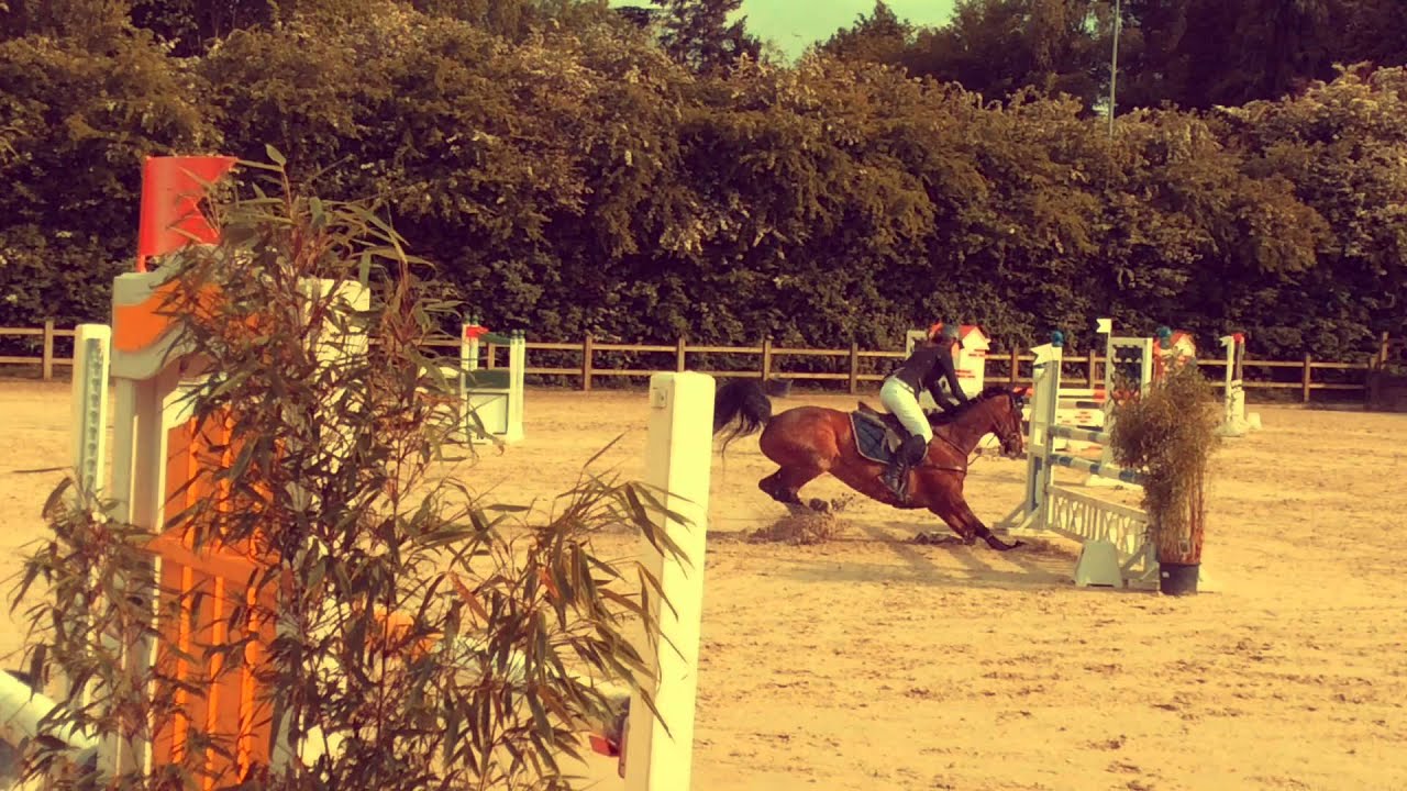 Chute de cheval en concours 1m