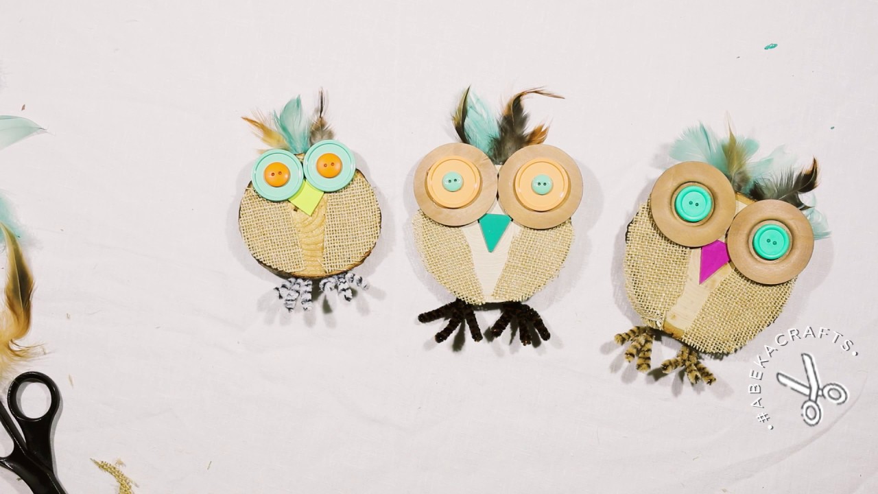 Wood Slice Owls - Abeka Homeschool Craft