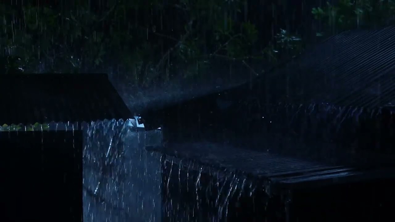 Immersive Tin Roof Rainstorm ⛈️ Gentle Rolling Thunder – Stress & Anxiety Relief