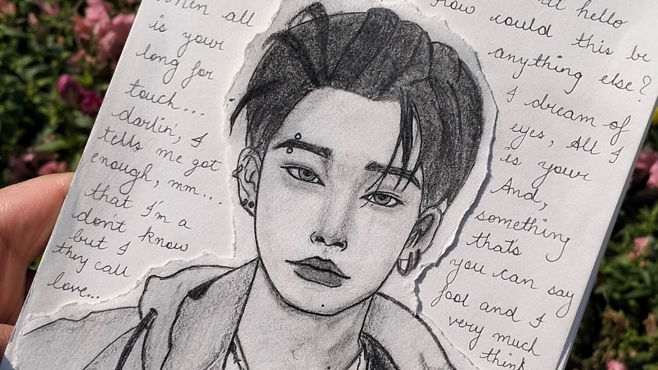 Calm sketch with me🎀 #enhypen #niki #nikisketch #art #youtubevideo 