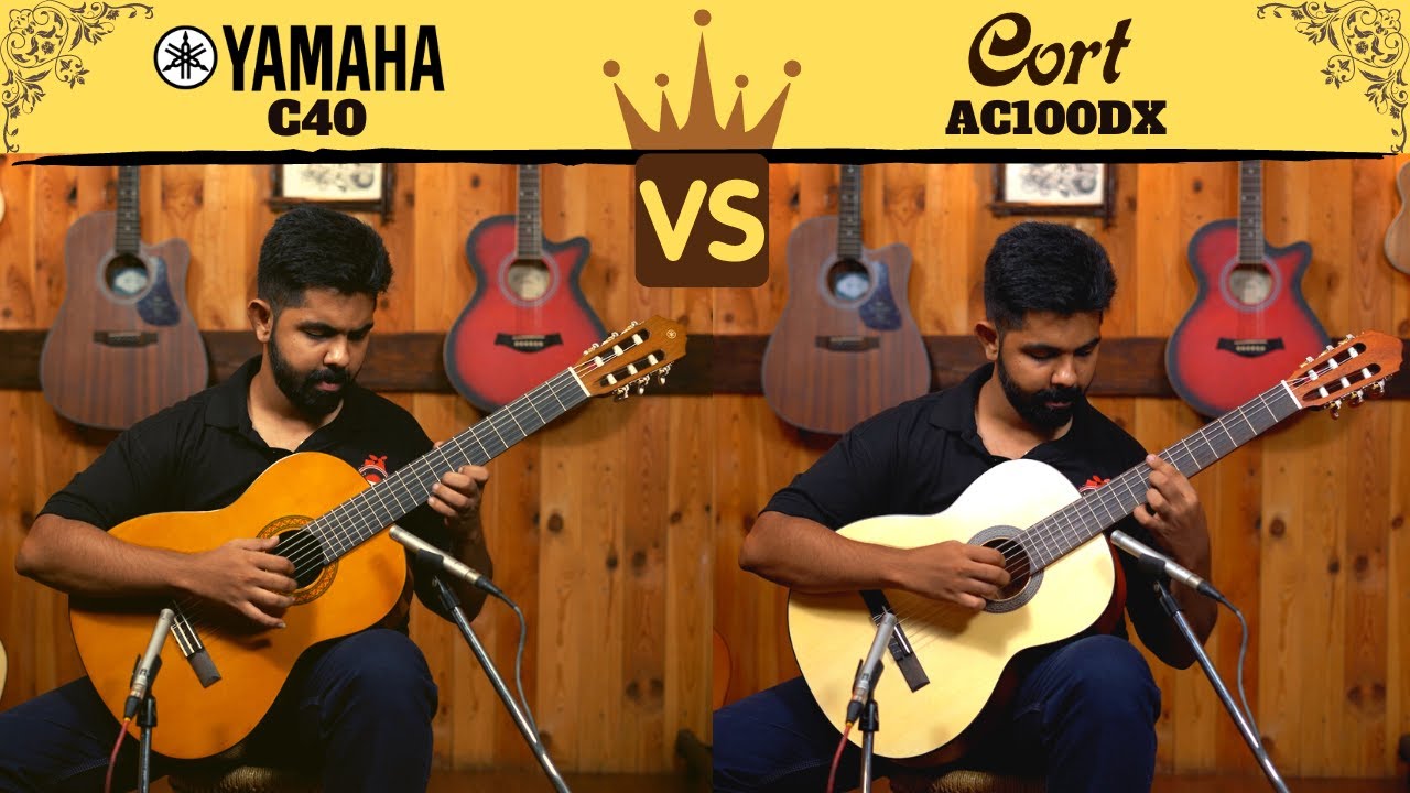 Yamaha C40 vs Cort AC100DX | Best Classical Guitar under 10k?? || Sound Demo | NO TALKING!!