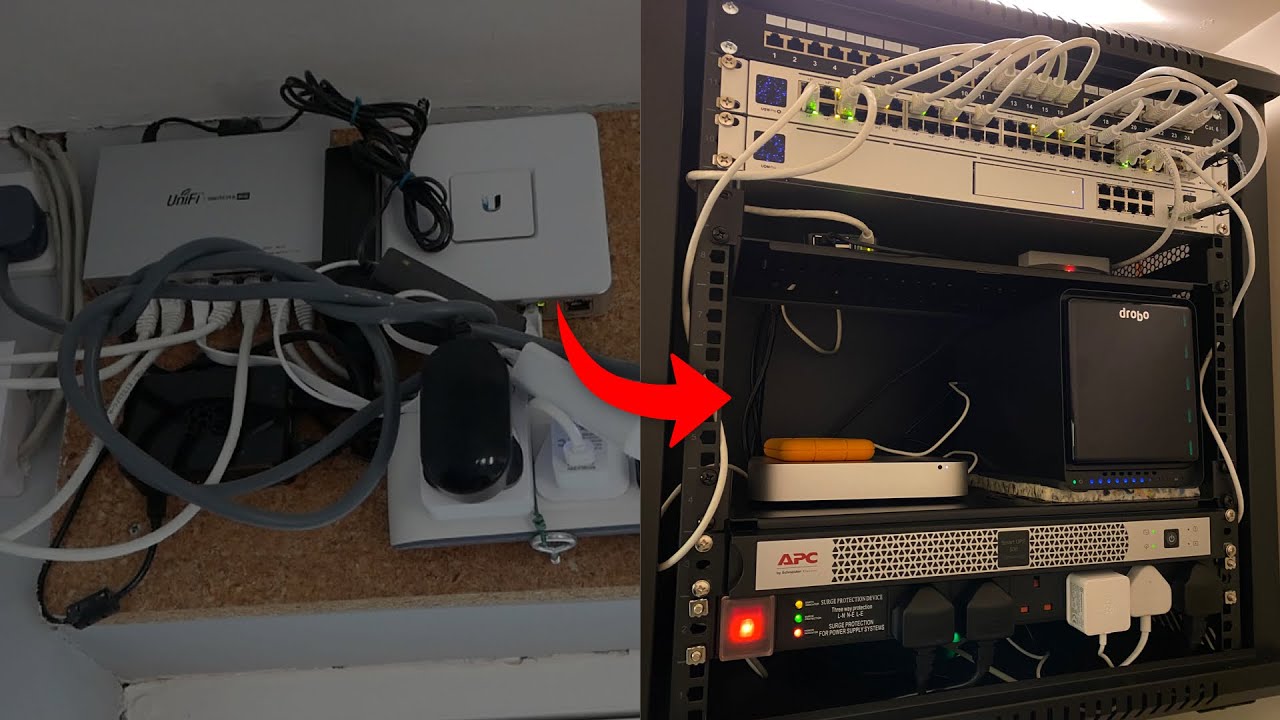 Installing a Network Rack and CAT6 Cabling in my 1950s House