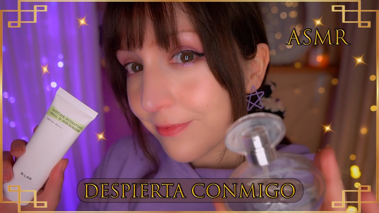 ⭐ASMR для пробуждения и хорошего дня 💜 [Субтитры] Личное внимание, позитивные утверждения