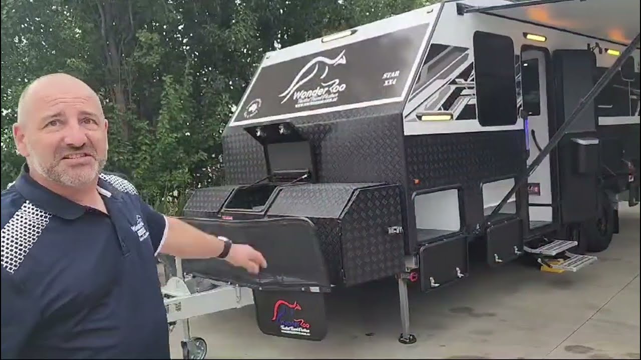 MUST SEE FOR THOSE IN THE KNOW custom made Wonder Roo STAR 21'6" off-road, off-grid family caravan