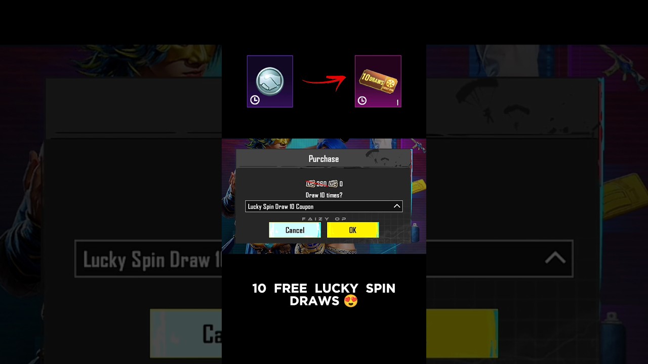 Get 10 Free Lucky Spin Draws 😍 #pubg #pubgmobile