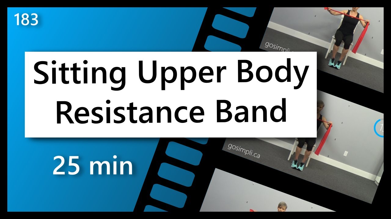 Chair Sitting Upper Body Resistance Thera-Band Strength Workout for Arms, Chest, Back and Shoulders!