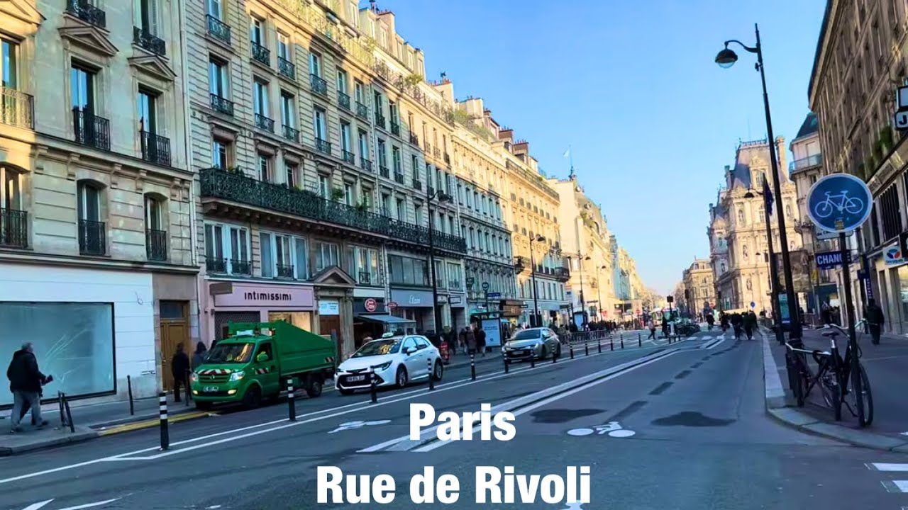 Paris city walks   Rue de Rivoli   Paris,France 4K