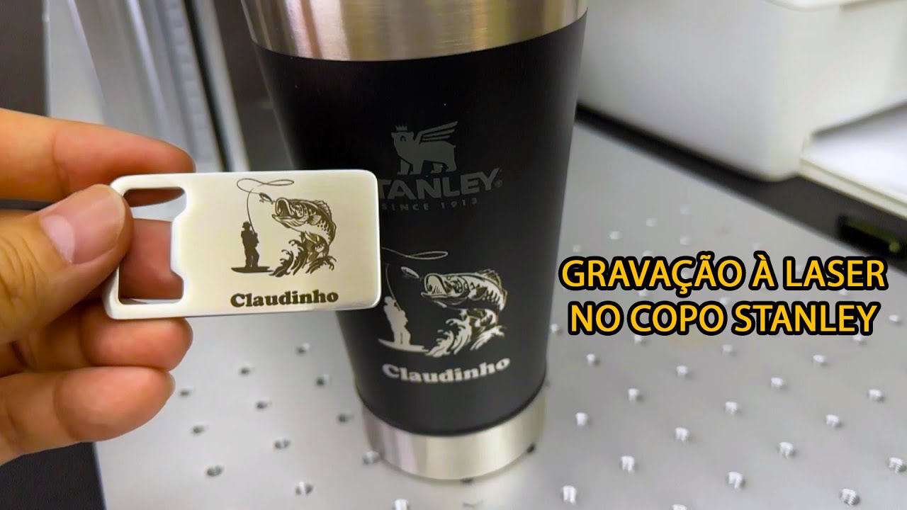 GRAVAÇÃO À LASER NO COPO STANLEY - PESCADOR