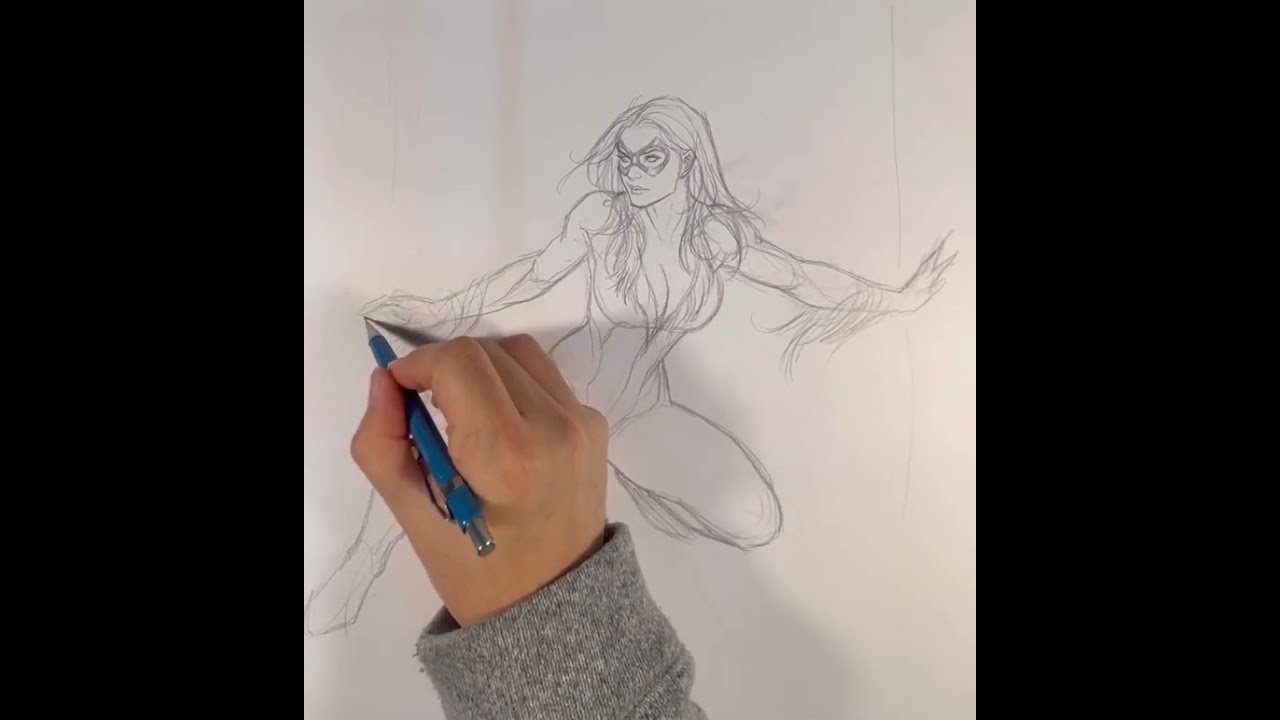 Frank Cho Drawing Demo - Black Cat
