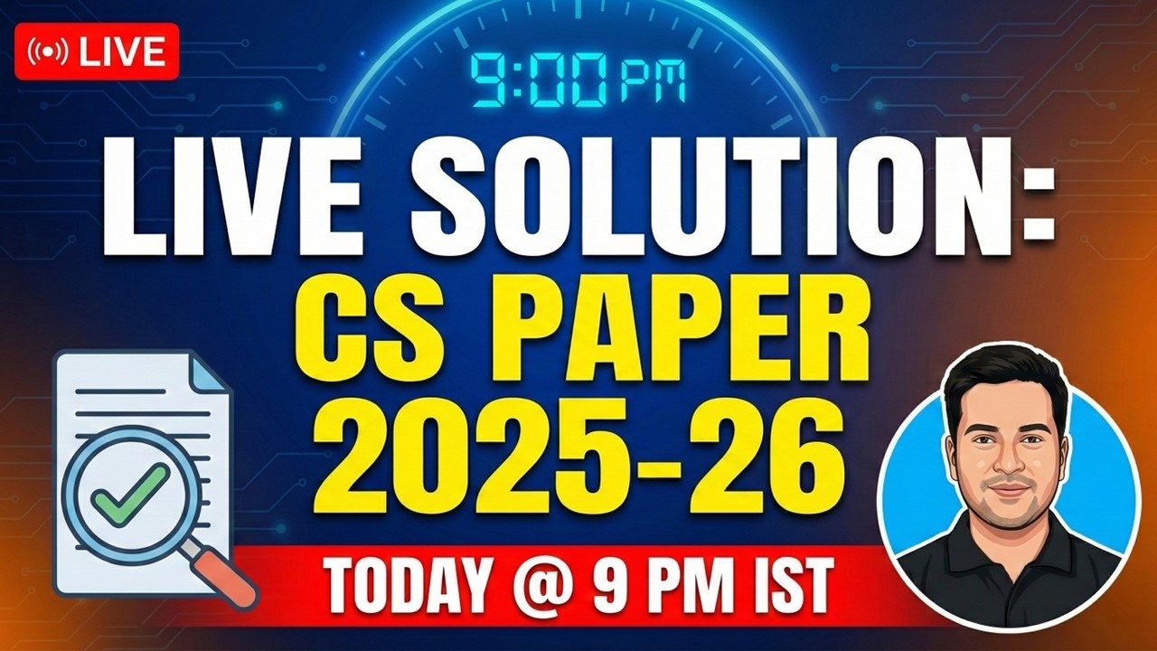 Solving Today's Class 11th Computer Science Paper LIVE! (2025-26) | Solution & Expert Analysis!