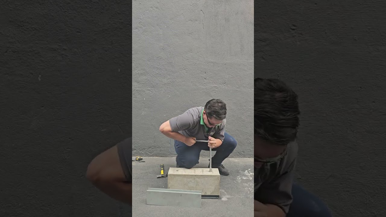 Instalação Perfil  WR GLASS com  Prisioneiro Mecânico