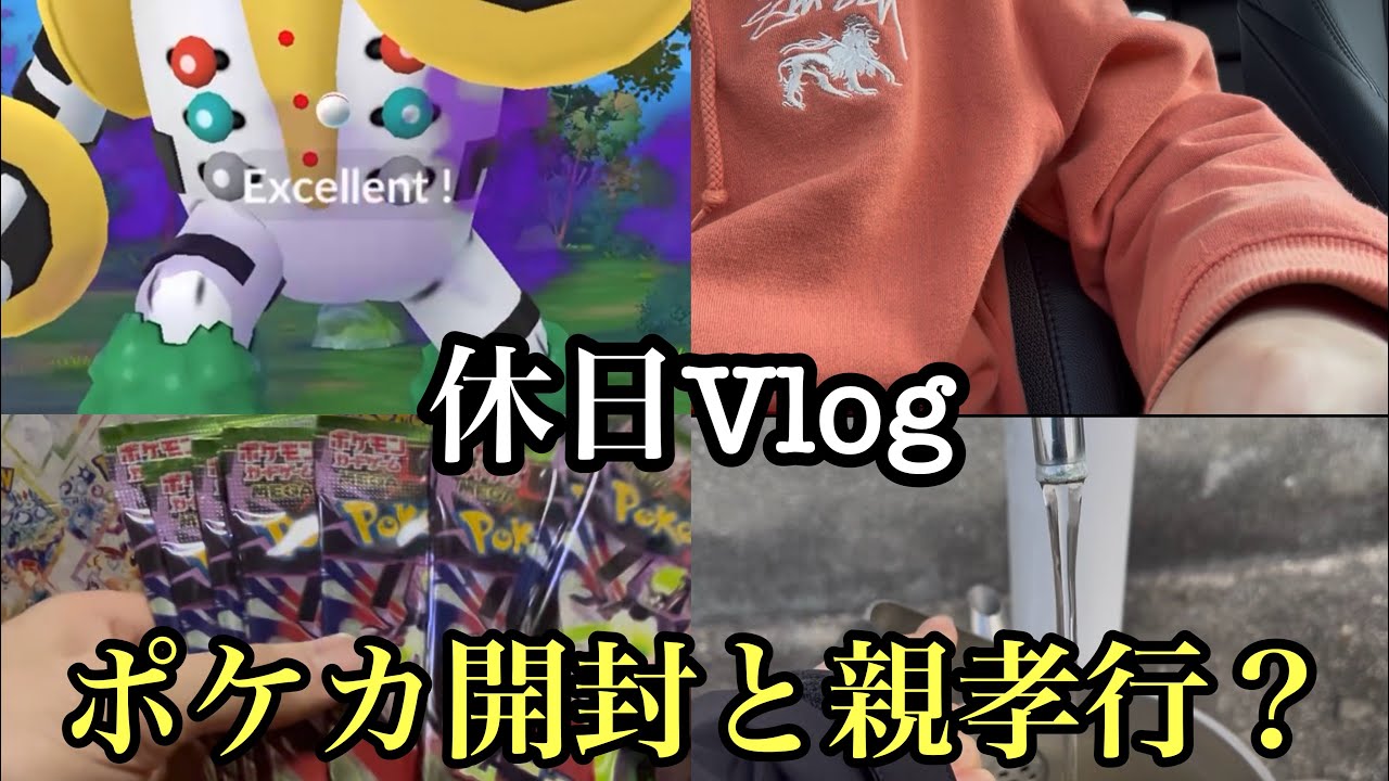 [休日Vlog]とある日のポケカ開封とお墓参りに#社会人 #vlog #ポケカ #親孝行 