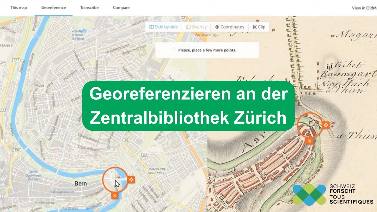 Videoserie Schweiz forscht: Georeferenzieren an der Zentralbibliothek Zürich