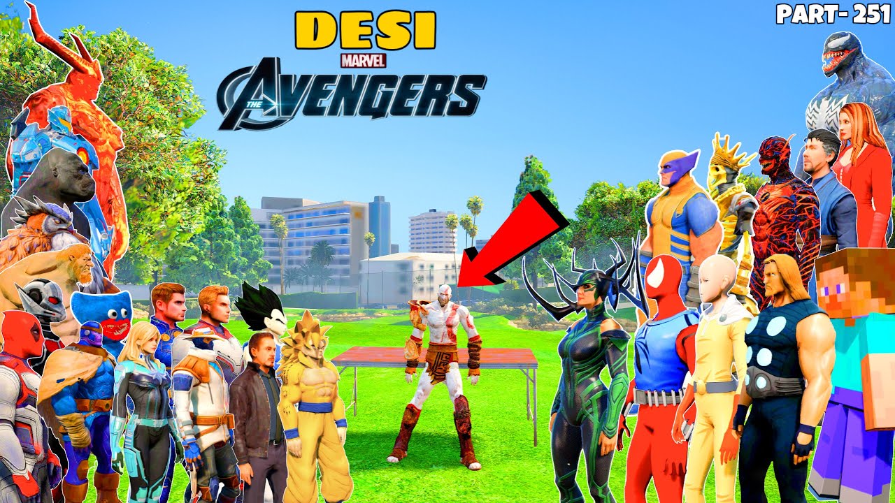 DESI Avengers Play Question & Answers Game with Kratos For Becoming God in GTA 5 | GTA V #251