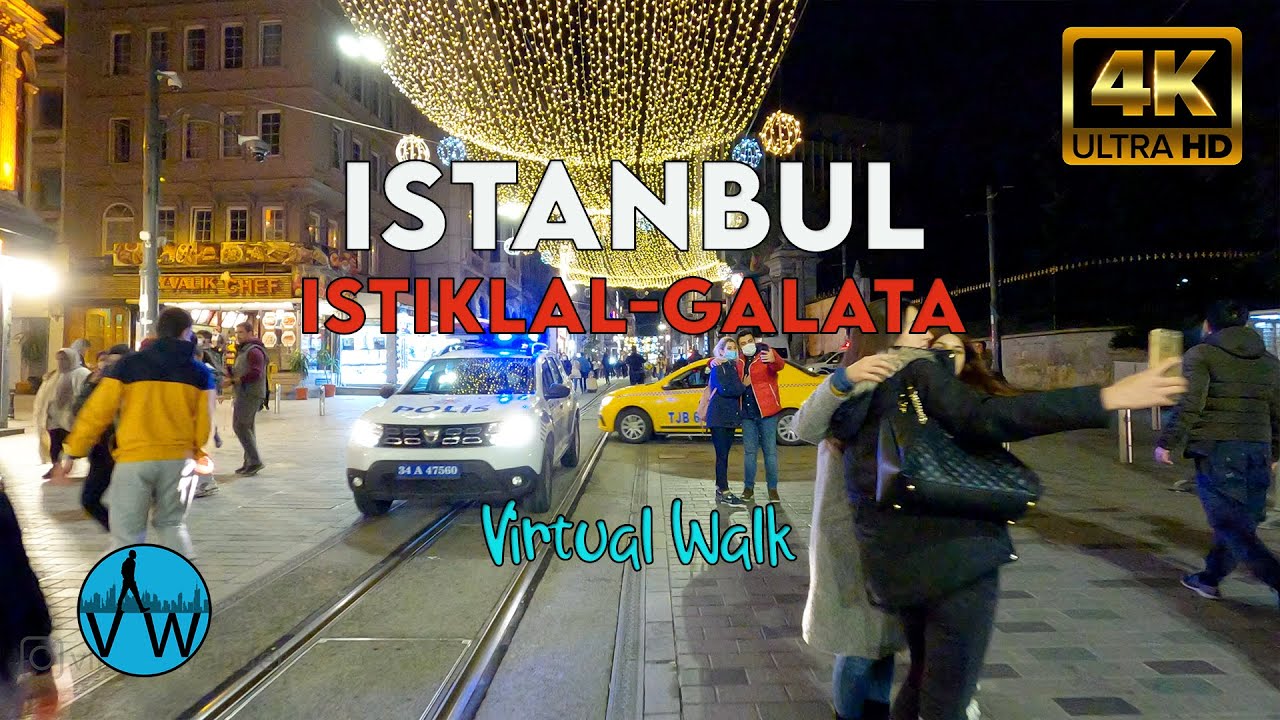 ⁴ᴷ⁵⁰  🇹🇷 Inside Galata Tower, Istiklal Street at Night in Autumn(ISTANBUL  WALK)