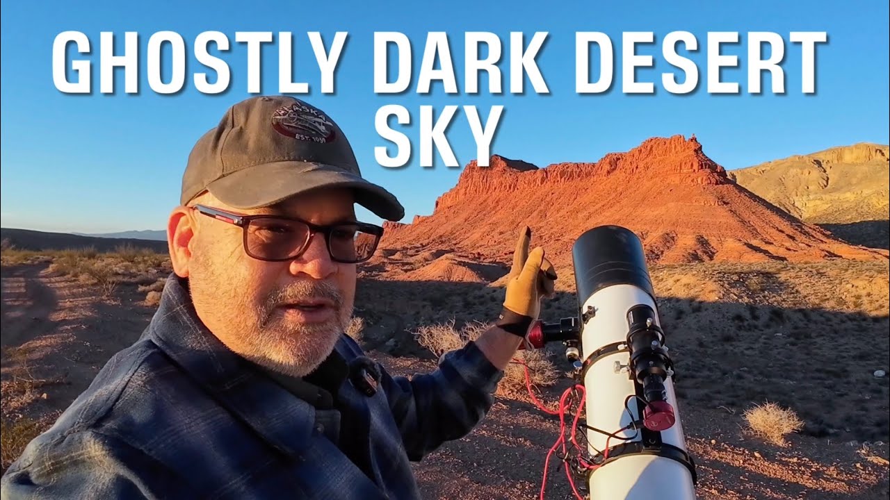 Ghostly Night of Astrophotography Under Dark Desert Skies