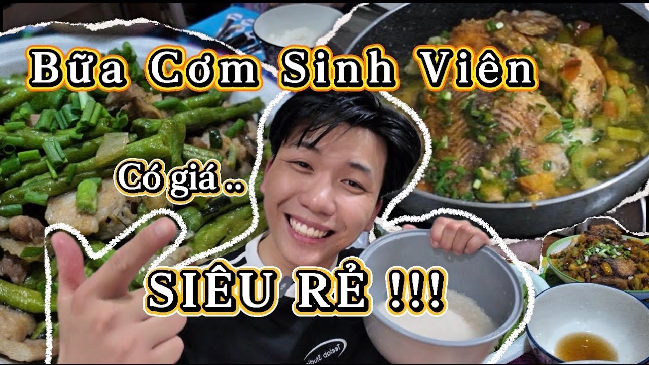 BỮA CƠM SINH VIÊN – GIÁ SIÊU RẺ | 3 Món Tự Nấu, Ngon Hơn Cơm Tiệm