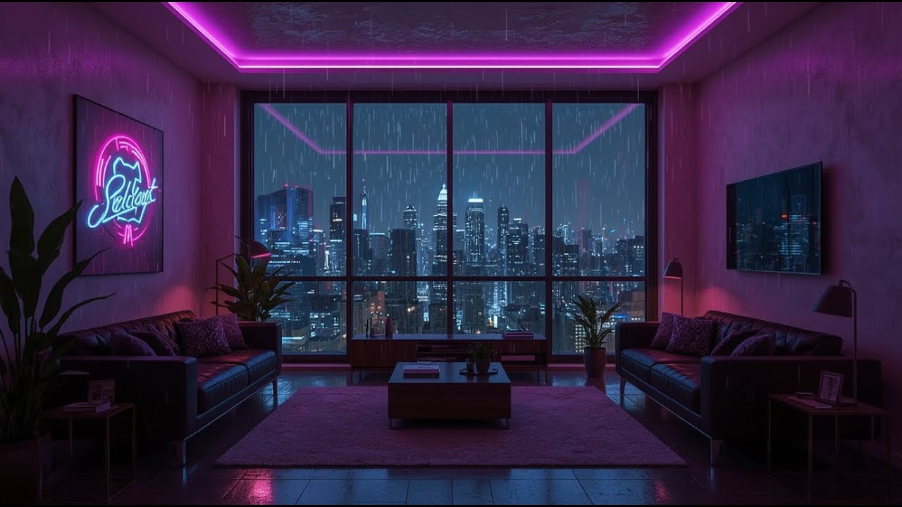 Lofi Rain – Rainy Sunset Over the City: Evening Chill