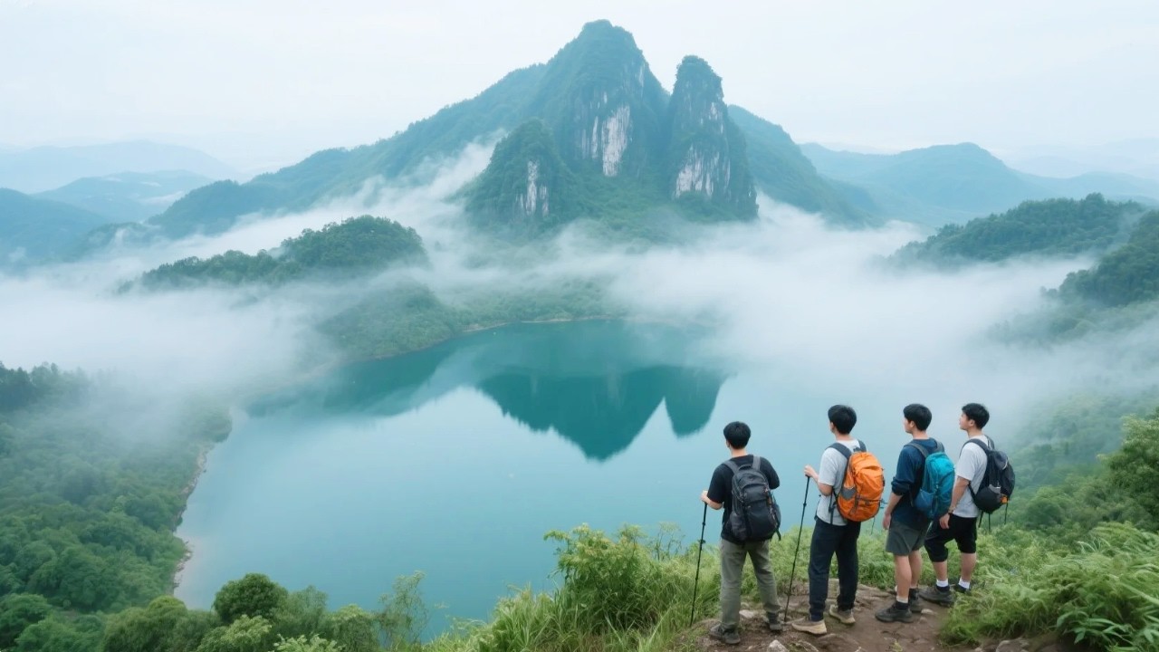 徒步登顶黔南最高峰斗篷山，峰顶有一神秘天池深不见底，水究竟是从哪里来的？【乡村阿泰】