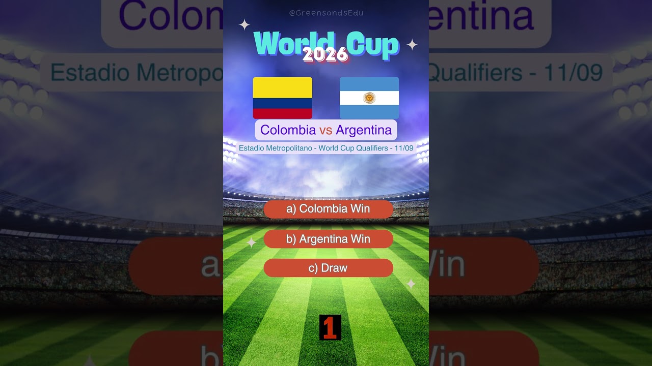 Colombia vs Argentina World Cup 2026 Qualifiers Prediction | Who Will Win? #match #prediction