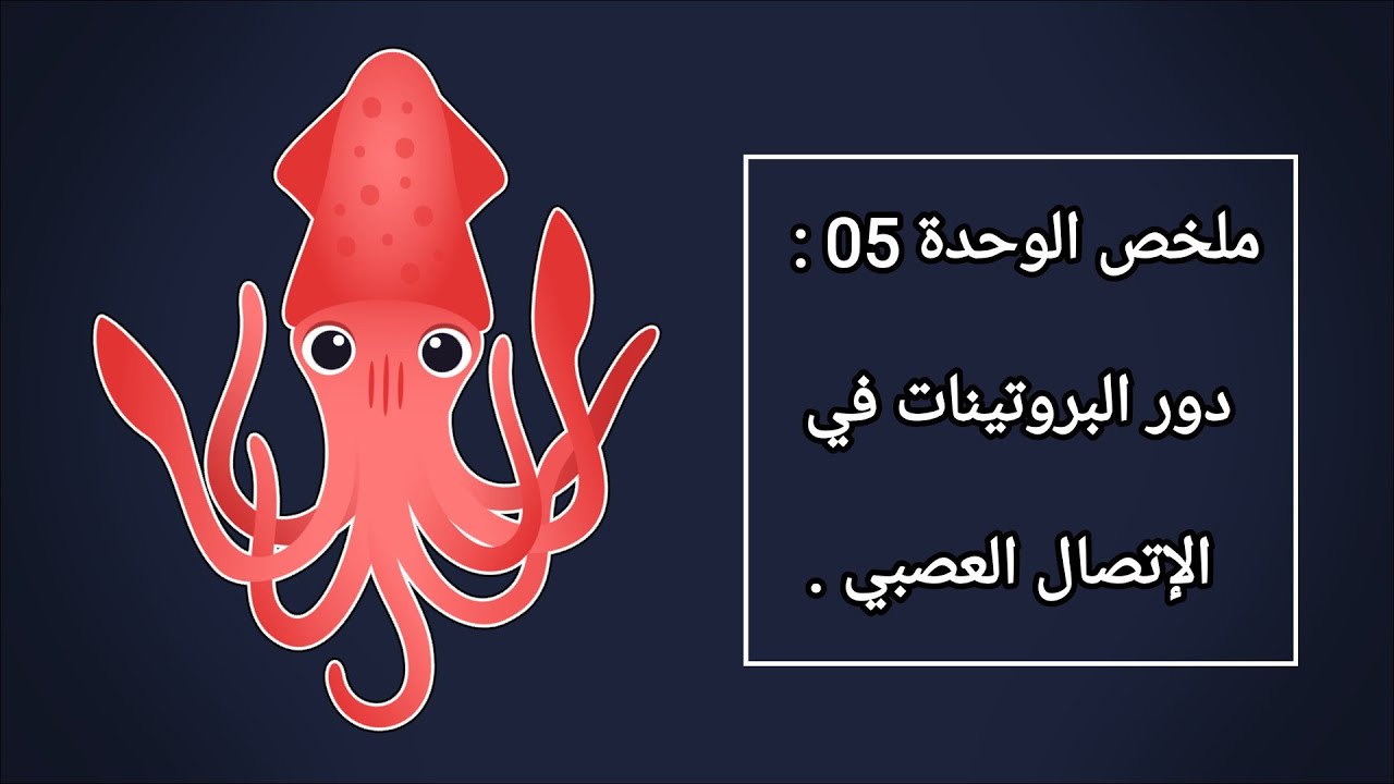 خريطة ذهنية 🕸️ للوحدة 05 : دور البروتينات في الإتصال العصبي 🐙 .